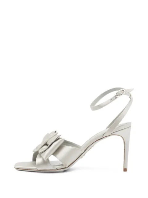 René Caovilla bow-embellished heeled sandals Grey 1373321