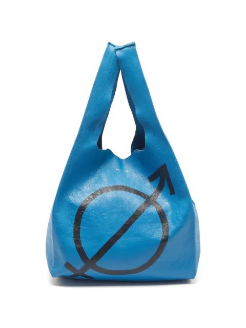 Balenciaga Pre-Owned Supermarket leather tote bag Blue 1373213