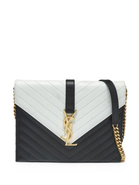 Saint Laurent Pre-Owned 2014 Envelope matelassé shoulder bag Black 1263347