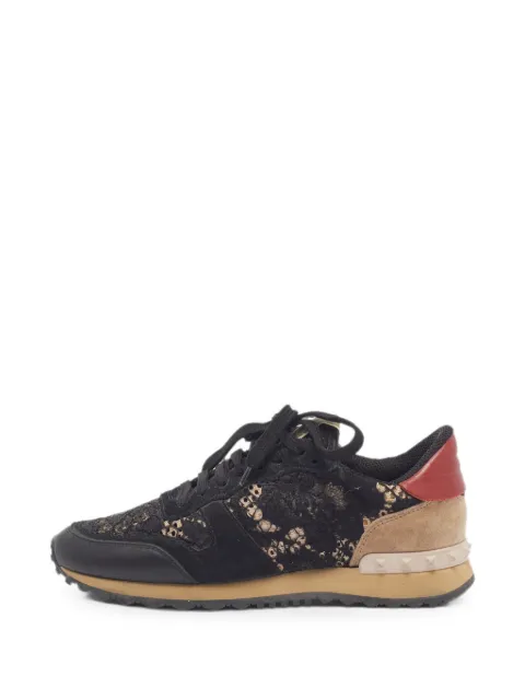 Valentino Garavani Pre-Owned Rockrunner lace-up sneakers Black 1373635