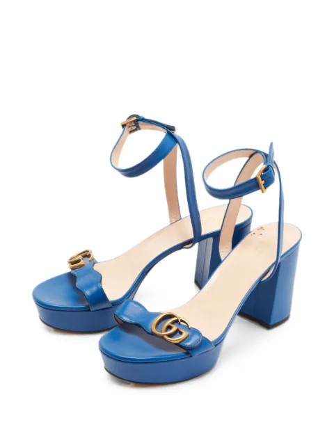 Gucci Pre-Owned GG Marmont platform sandals Blue 1366276
