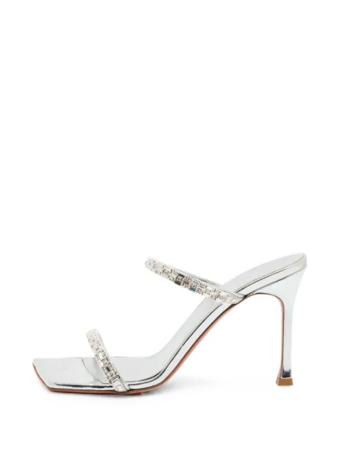 Amina Muaddi Diana crystal-embellished sandals Silver 1375734