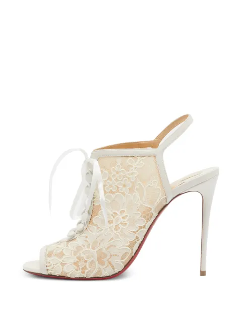 Christian Louboutin Pre-Owned Mariee A Colmar lace sandals White 1368597