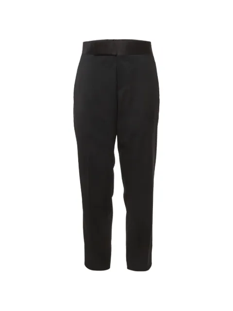 Prada Pre-Owned satin-waistband gabardine trousers Black 1371420