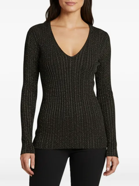 Maje knit V-neck sweater Black 1375358