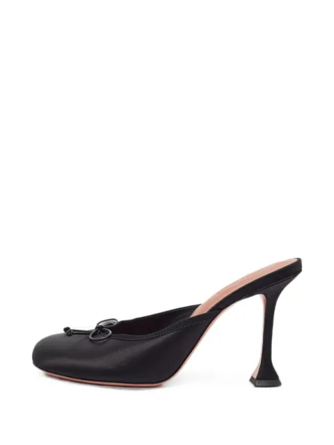 Amina Muaddi Lila bow-detail mules Black 1368574