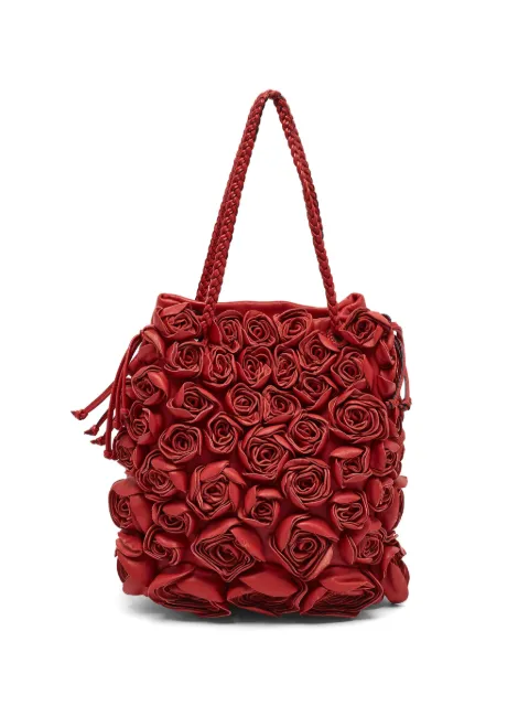 Valentino Garavani Pre-Owned floral-appliqué tote bag Red 1370656