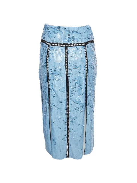 PUCCI Pre-Owned sequin-embellished midi skirt Blue 1367394