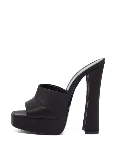 Saint Laurent Pre-Owned Boogie platform sandals Black 1359925