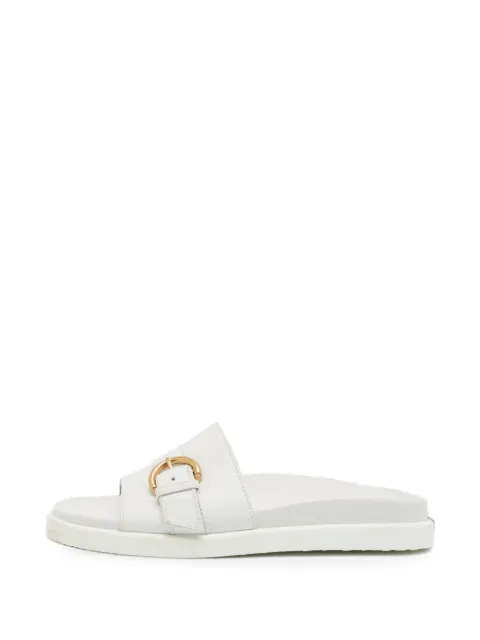 Gianvito Rossi Bilbao buckle flat sandals White 1373876