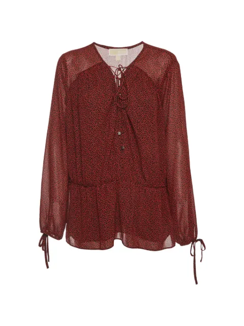 Burberry Pre-Owned animal-print blouse Red 1375327
