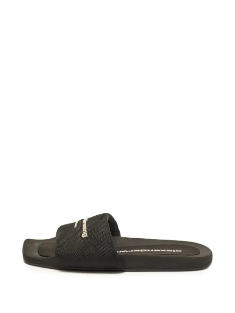 Alexander Wang logo-embossed slides Black 1374281
