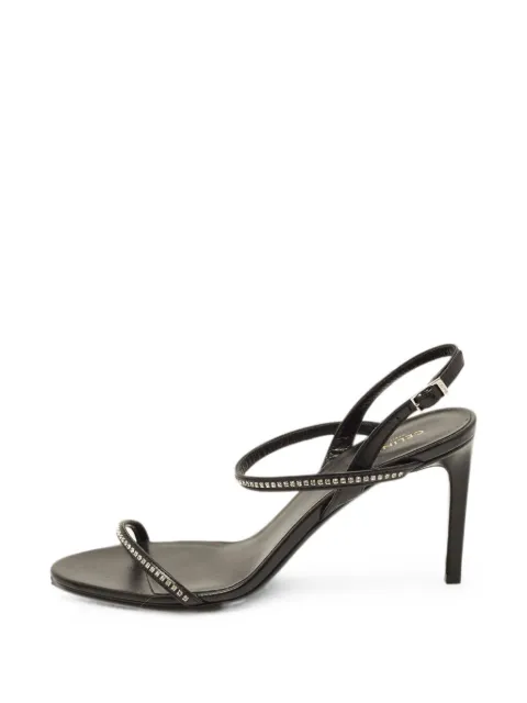 Celine Pre-Owned crystal-embellished slingback sandals Black 1372890