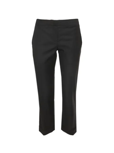 Alexander McQueen Pre-Owned straight-fit cropped trousers Black 1293662