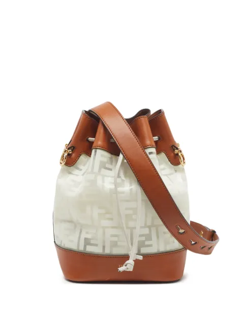Fendi Pre-Owned 2019 Mon Tresor Zucca bucket bag White 1343021