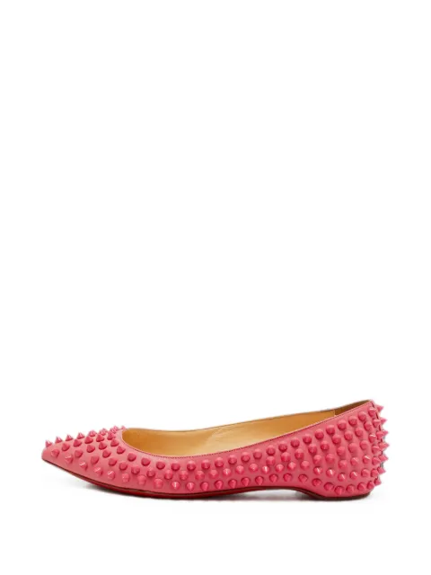 Christian Louboutin Pre-Owned Pigalle Spikes ballet flats Pink 1373269
