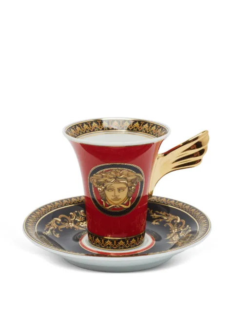 Versace Pre-Owned x Rosenthal Medusa Ikarus cup and saucer set Red 1373351