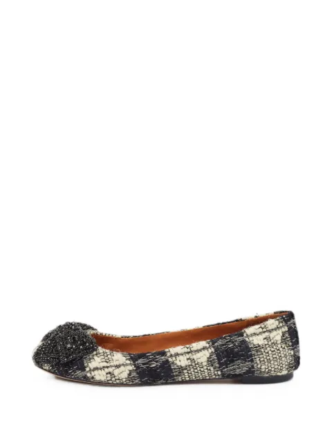Tory Burch crystal-bow ballet flats Black 1375166