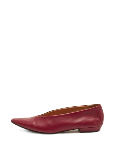 Bottega Veneta Pre-Owned leather ballet flats Red 1370627