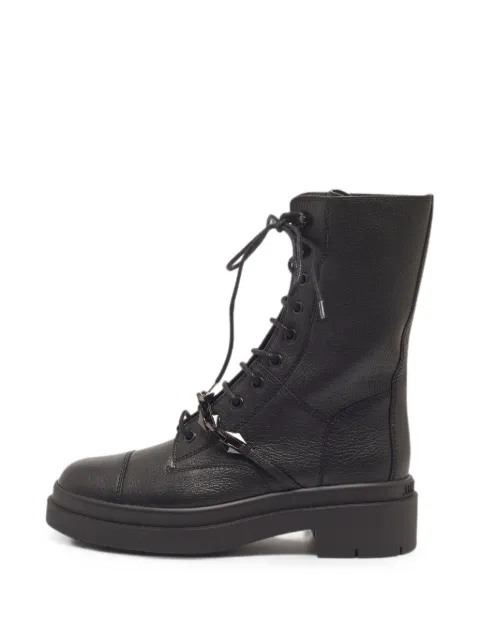 Jimmy Choo Pre-Owned Hatcher lace-up combat boots Black 1375066