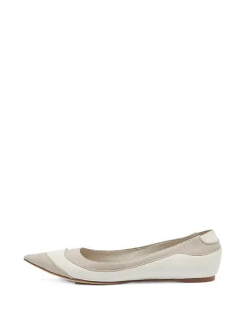 Christian Dior Pre-Owned pointed-toe ballet flats White 1367602