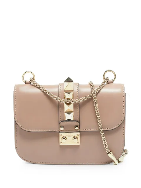 Valentino Garavani Pre-Owned small Glam Lock Rockstud-embellished shoulder bag Neutrals 1333961
