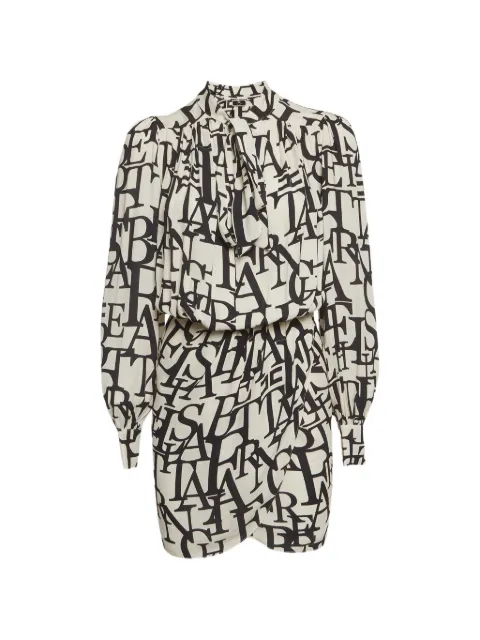Elisabetta Franchi printed long-sleeve dress Neutrals 1370618