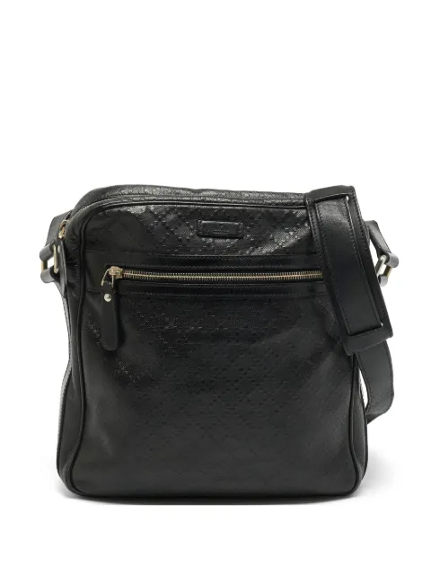 Gucci Pre-Owned logo-patch messenger bag Black 1368112
