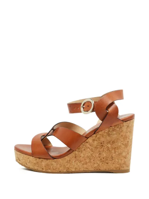 Jimmy Choo Pre-Owned Aleili wedge sandals Brown 1373203