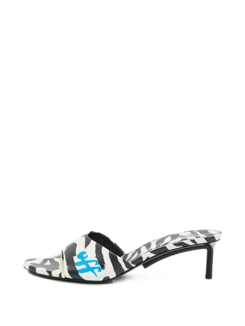 Off-White Pre-Owned Allen zebra-print sandals White 1372895