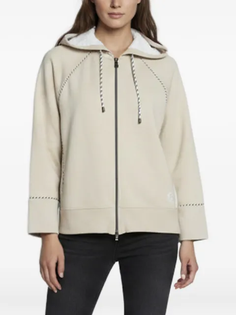 424 logo-embroidered zip-up hoodie Neutrals 1367867
