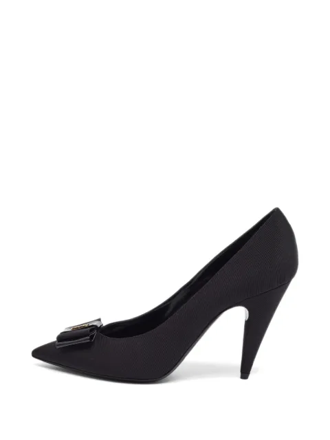 Saint Laurent Pre-Owned Anais bow pumps Black 1366920