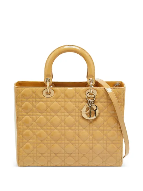Christian Dior Pre-Owned Lady Dior Cannage tote bag Neutrals 1369010