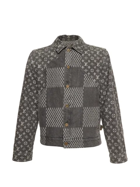 Louis Vuitton Pre-Owned monogram Giant Damier denim jacket Grey 1368133