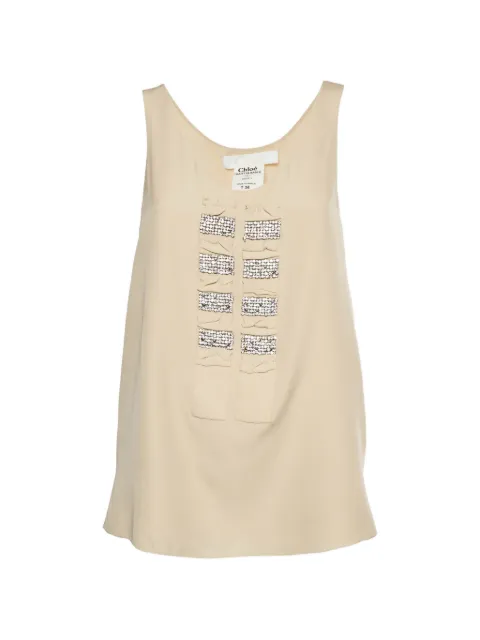 Chloé Pre-Owned embellished sleeveless top Neutrals 1373985