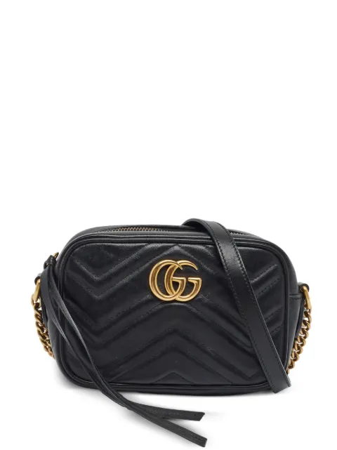 Gucci Pre-Owned GG Marmont matelassé cross body bag Black 1376195