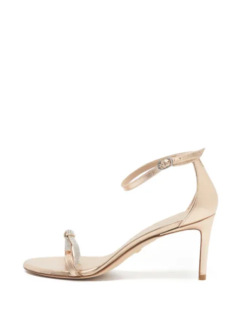 Stuart Weitzman Nudist embellished-bow sandals Gold 1369085