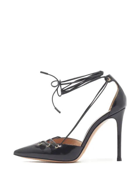 Gianvito Rossi lace-up pointed-toe pumps Black 1372347
