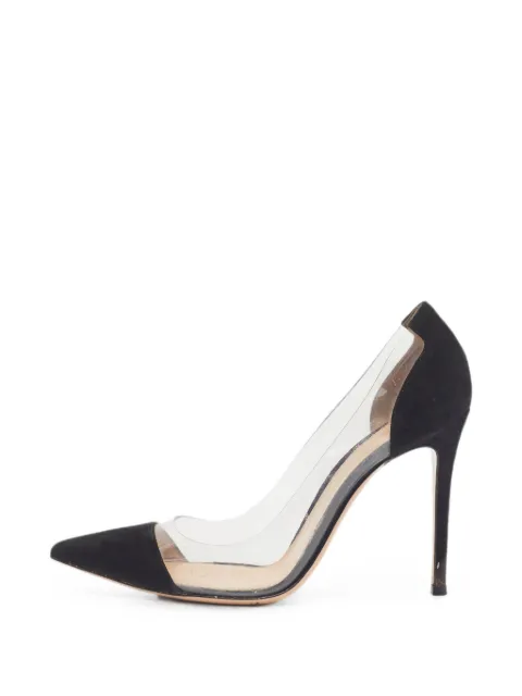 Gianvito Rossi Plexi pointed-toe pumps Black 1371465