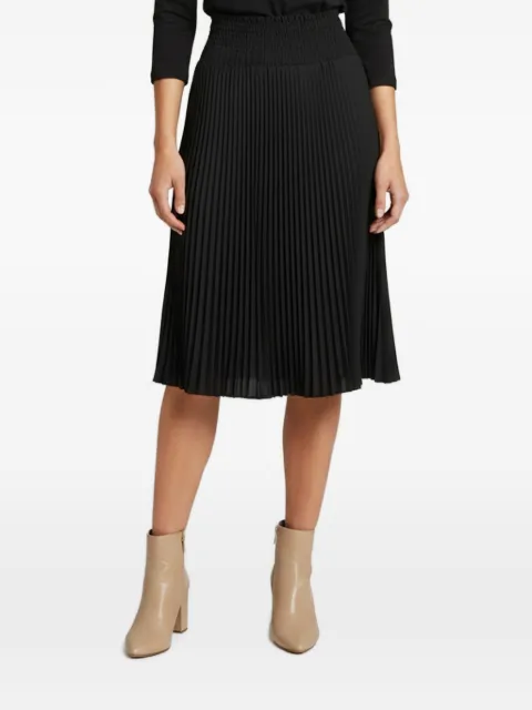 Prada Pre-Owned plissé smocked-waist midi skirt Black 1370543
