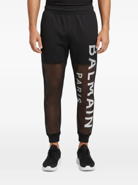 Balmain Pre-Owned printed track pants Black 1372332