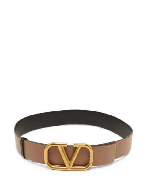 Valentino Garavani Pre-Owned VLogo reversible buckle belt Neutrals 1371062
