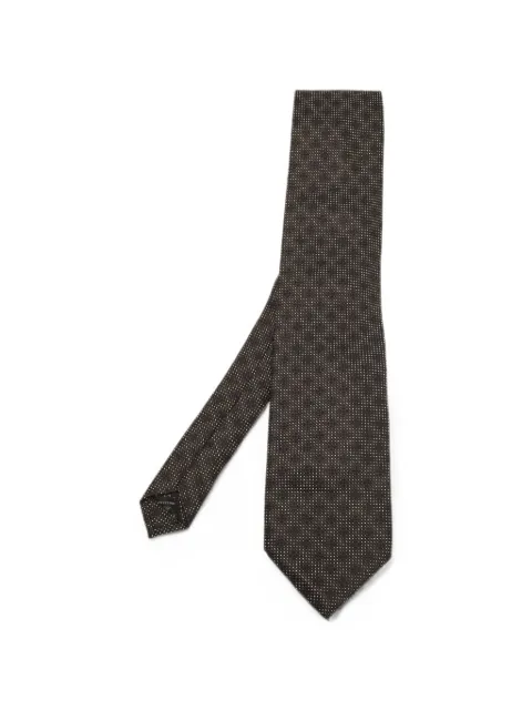 Tom Ford Vintage micro jacquard tie Black 1367396
