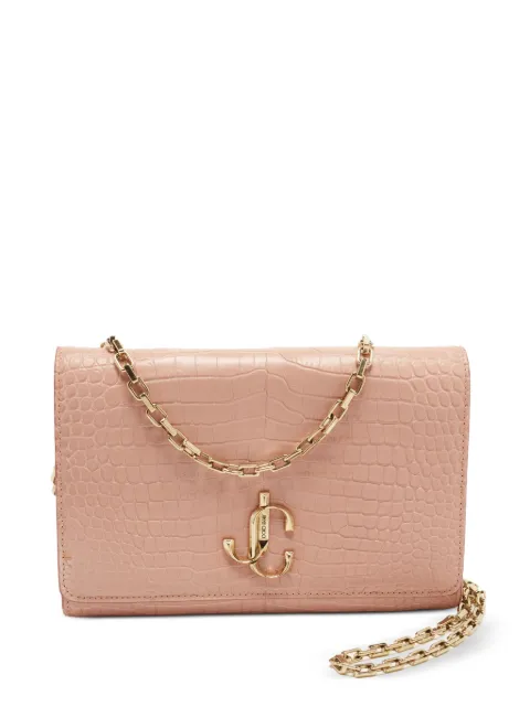 Jimmy Choo Pre-Owned Varenne croc-effect clutch bag Pink 1370937