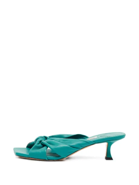 Jimmy Choo Pre-Owned Avenue knotted slide sandals Blue 1367865