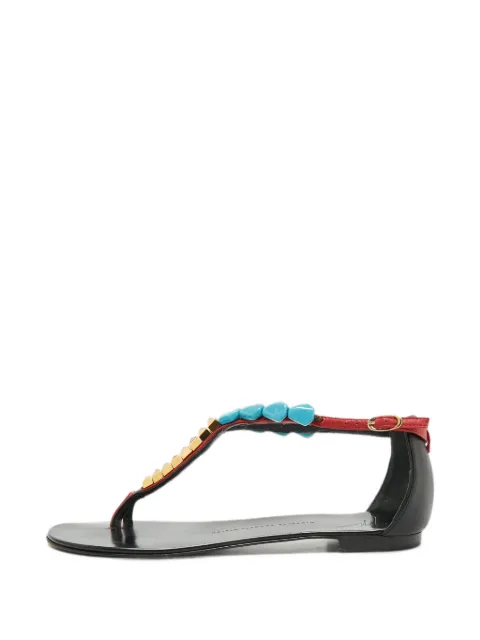 Giuseppe Zanotti Vintage beaded flat sandals Black 1374757