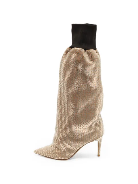 Alexandre Vauthier crystal-embellished suede boots Neutrals 1369175
