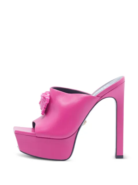 Versace Pre-Owned La Medusa-plaque mules Pink 1371408