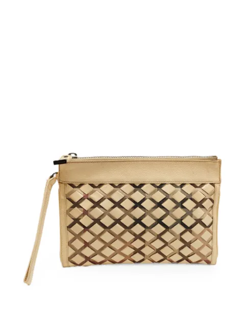 Burberry Pre-Owned wrist-strap clutch bag Neutrals 1370468