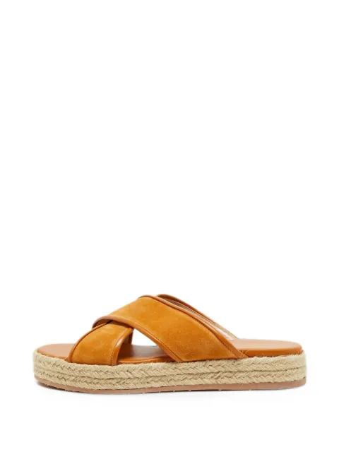 Gianvito Rossi cross-strap espadrilles Brown 1372881